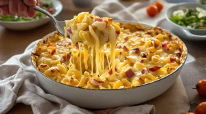 Gratin de pâtes au jambon façon Cyril Lignac : la recette familiale qui régale vite et sans effort
