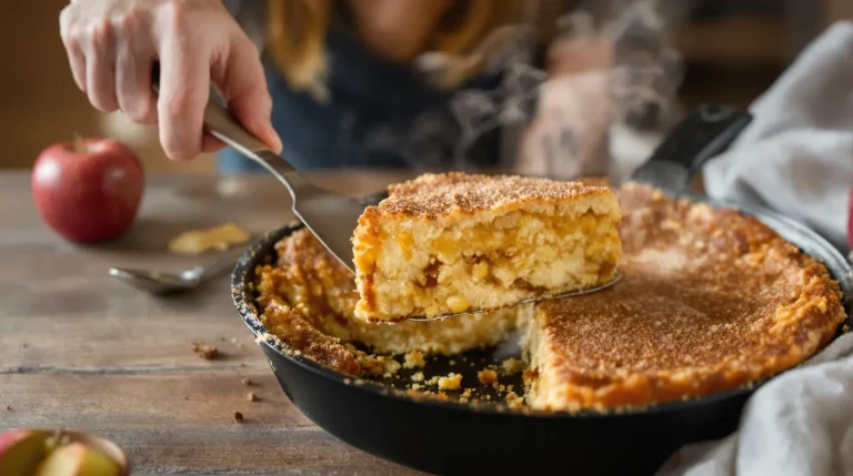 Je prépare ce gâteau aux pommes à la poêle : sans four, rapide, ultra simple et réconfortant